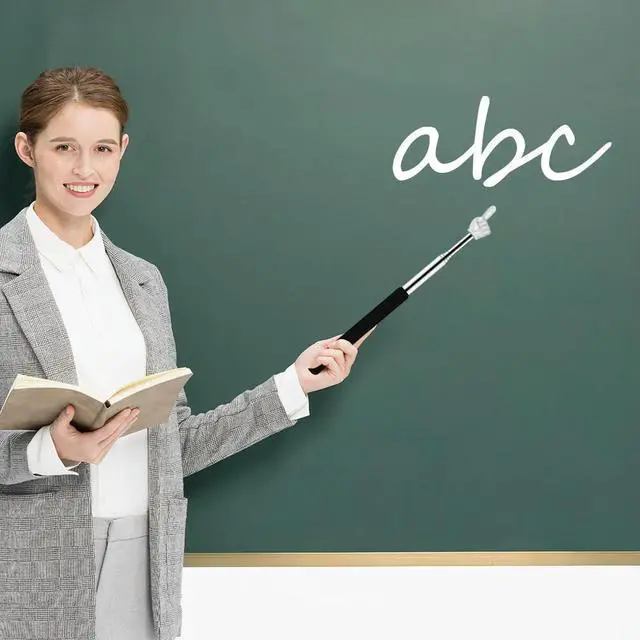 Alt view image 3 of 3 - 10Pcs Teacher Pointer Sticks Stainless Steel Telescopic Teachers Pointer Cute Retractable Classroom Pointers for Kindergarten