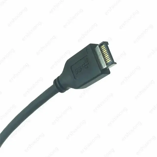 Alt view image 2 of 3 - Type C Cable USB 3.1 Type-E Front Panel Socket USB 3.0 19 Pin to 20Pin Header Extension Cable for Motherboard PC Connector Riser
