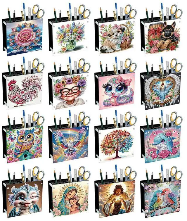 Alt view image 3 of 3 - DIY Diamond Painting Kit Special Shape Diamond Pen Container Diamond Painting Acrylic Diamond Painting Pen Holder
