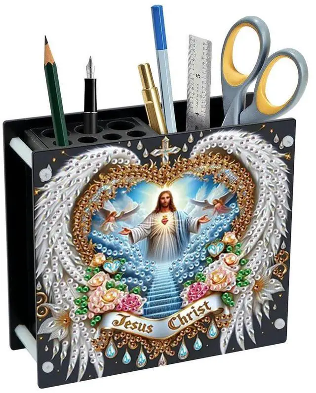 Alt view image 2 of 3 - DIY Diamond Painting Kit Special Shape Diamond Pen Container Diamond Painting Acrylic Diamond Painting Pen Holder