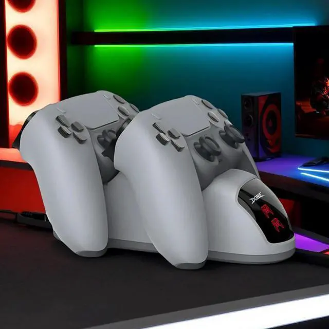 Alt view image 3 of 3 - For Dual Controller Charging Dock with LED Indicator Charging Station Controller Charger Station for Gamepad