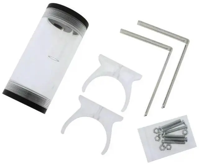 Alt view image 2 of 3 - 50mm Diameter Water Cooling Tank G1/4 Thread Cylinder Reservoir Computer Cooling System Water Tank for PC Cooling System L Shape