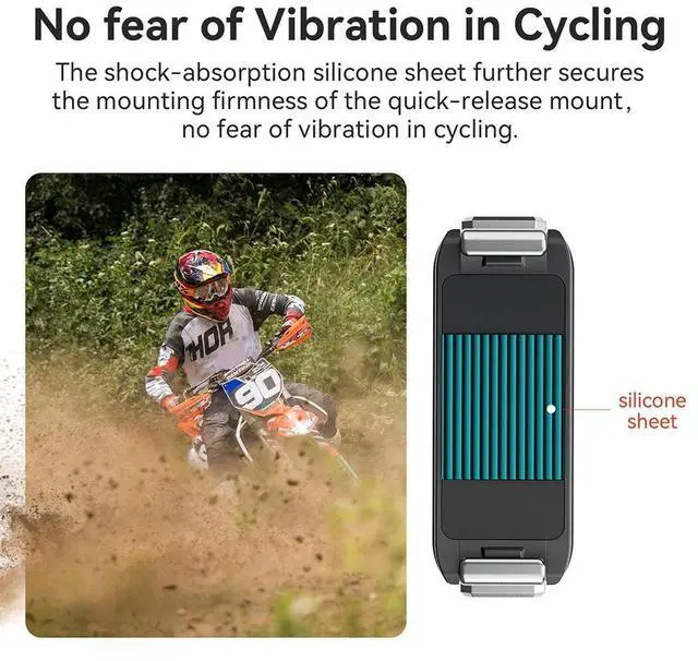 Alt view image 2 of 3 - Camera Expansion Bracket 2-Prong & 1/4 Thread Magnetic Extension Base for OSMO Action 5 Pro/4/3 Camera Accessories