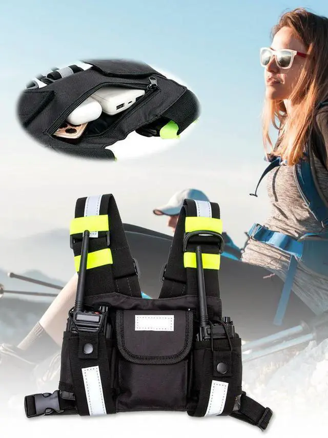 Main image of Radio Chest Harness Adjustable Shoulder Strap Vest Rig Walkie Talkies Front Pack Pouch Case for Baofeng Two Way Radio