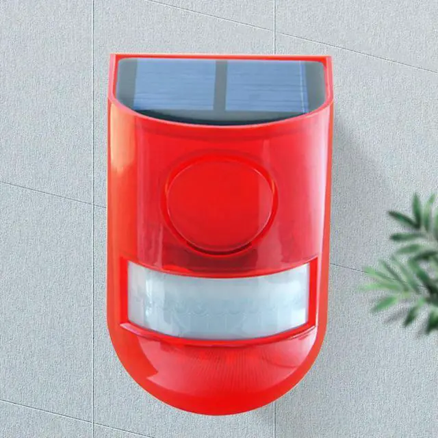 Alt view image 3 of 3 - Solar Infrared Motion Sensor Alarm Waterproof Security Alarm Siren Remote Control Multifunctional Portable for Home Outdoor