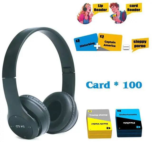 Alt view image 3 of 3 - Uncensored Lip Reading Party Game Card Game Based On The Headphone Challenge for 2+ Players