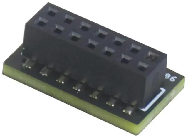 Alt view image 2 of 3 - TPM 2.0 Module Chip 14 Pin Secure Encryption Security Module Security Module Components Replacement for Mainboard