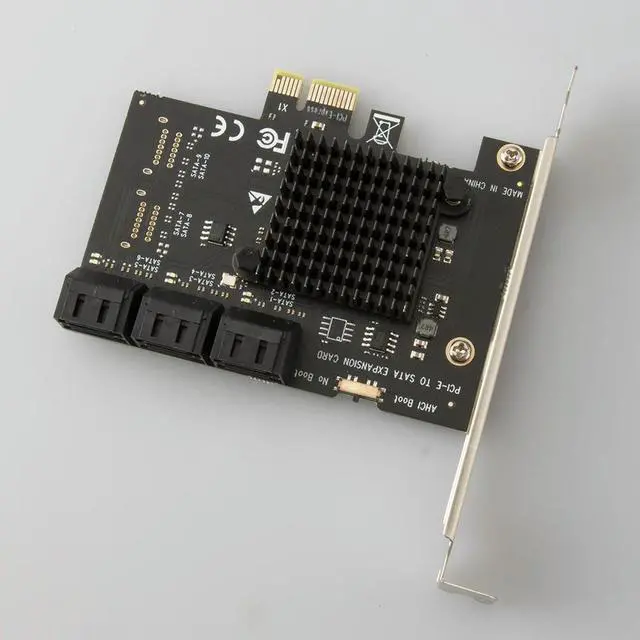 Alt view image 3 of 3 - PCI-E 1X to SATA3.0 6 Port PCI Express Desktop Adapter Card Expansion Card 6Gbps for Desktop Computer Kit
