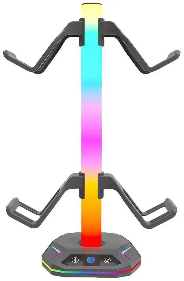 Main image of RGB Headset Stand 9 Light Modes Controller Holder w/ USB +Type C Charging +USB Data Ports for Desk for PS5/PS4/Xbox/Switch Pro