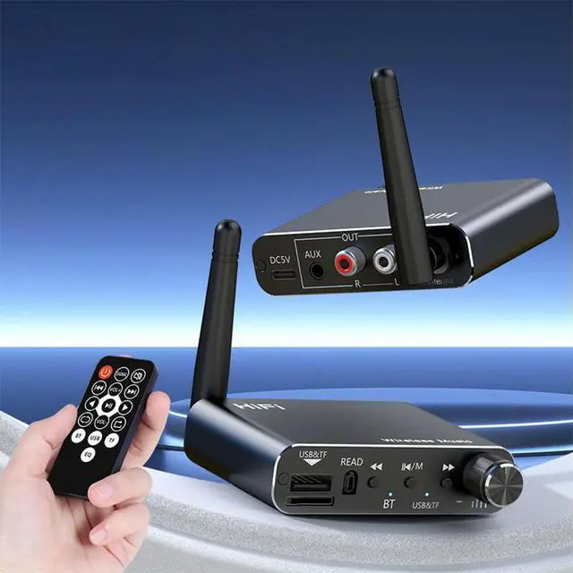 Alt view image 3 of 3 - BT 5.4 Audio Receiver 3.5mm AUX Wireless Stereo Music Adapter Support U-Disk Playback TF Card Music Receiver for Car/Home Stereo