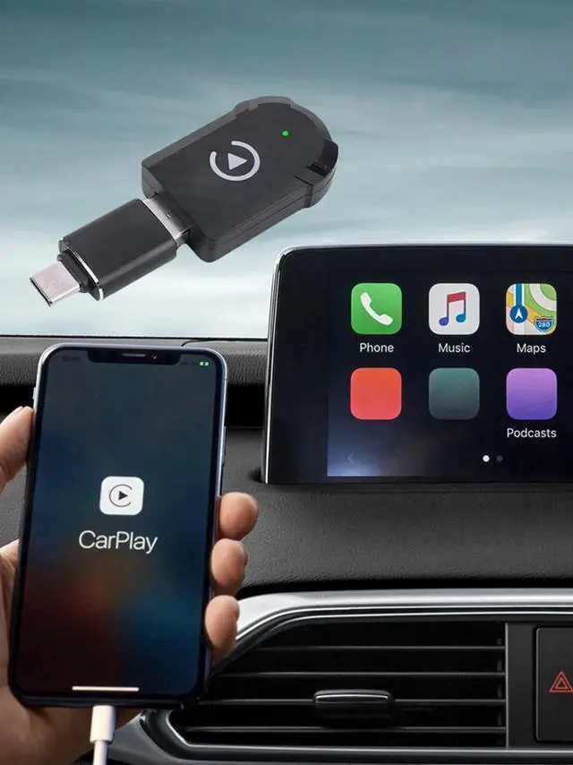 Main image of Wired To Wireless Carplay & Android Auto 2 in 1 Dongle USB Plug and Play Mini Adapter Bluetooth-Compatible 5.0 Auto Connect