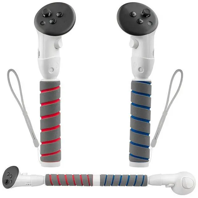 Alt view image 2 of 3 - VR Game Handle Accessories Dual Handles Extension Grips VR Handle Extender Extension Grips for Quest 3S/Quest 3 Controller
