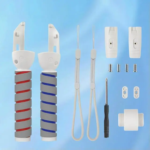 Alt view image 3 of 3 - VR Game Handle Accessories Dual Handles Extension Grips VR Handle Extender Extension Grips for Quest 3S/Quest 3 Controller