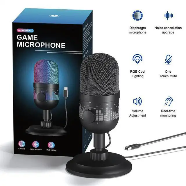 Main image of USB Condenser Microphone 192KHz/24Bit Computer Microphone PC Mic for Studio Recording Streaming Content Creation