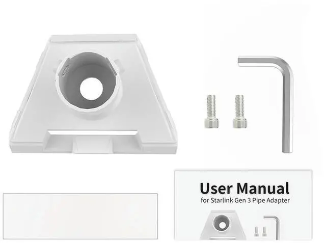 Alt view image 2 of 3 - For Starlink Gen 3 Pipe Adapter Pole Mount Pipe Adapter Mount Satellite Bracket for Starlink Gen 3 V3 Standard Dish Mounting Kit