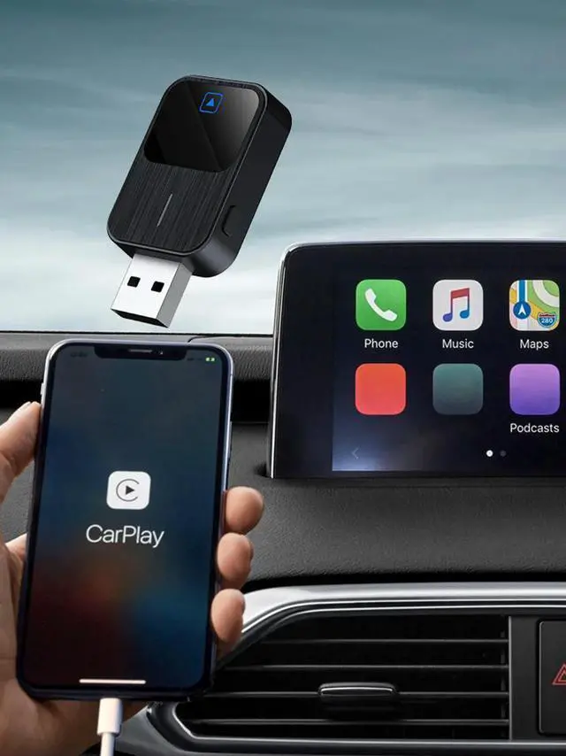 Main image of Wireless Android Auto & CarPlay 2 in 1 Dongle Fast Stable Connection USB-C/USB Voice Control for Wired CarPlay Android Auto Cars