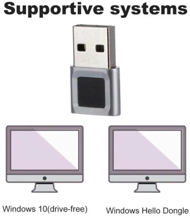 Main image of Mini USB Fingerprint Reader Module Device Biometric for 10 Hello Dongle Laptops PC Security Key