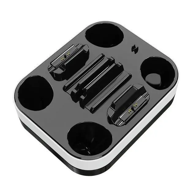Alt view image 2 of 3 - For Controller Charger Stand with Cables Dual Charging Dock Charging Stand for Controller & PS Portal Games Accessories