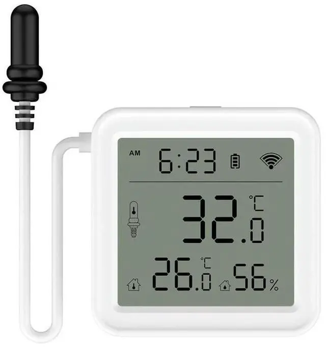 Main image of Temperature Humidity Sensor with External Probe Home Hygrometer APP Monitoring for Plants Aquarium Winery