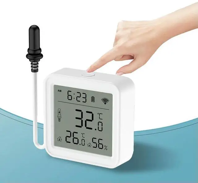 Alt view image 3 of 3 - Temperature Humidity Sensor with External Probe Home Hygrometer APP Monitoring for Plants Aquarium Winery