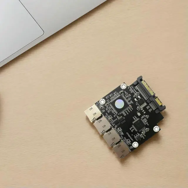 Alt view image 3 of 3 - 4-Port TF/SD Memory Card To SATA Adapter Widely Compatible Self-Made SSD Solid State Drive for Micro-SD To SATA Group RAID Card