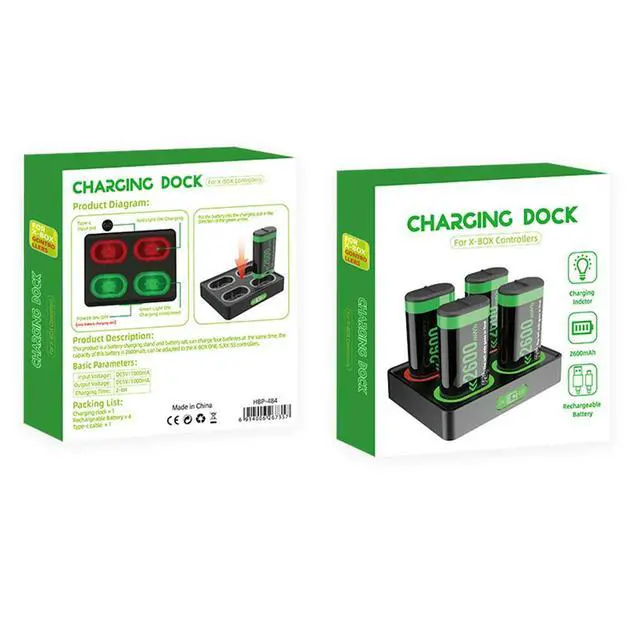 Alt view image 2 of 3 - Spare with Charger Station Gamepad Pack 4X2600mAh Rechargeable for Xbox Controller