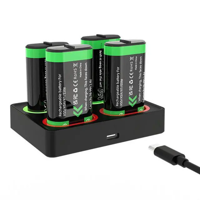 Alt view image 3 of 3 - Spare with Charger Station Gamepad Pack 4X2600mAh Rechargeable for Xbox Controller