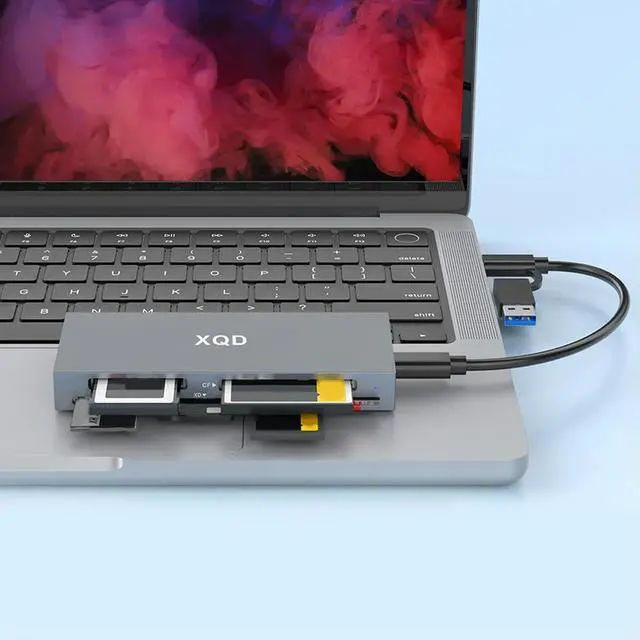 Alt view image 2 of 3 - 6 in 1 All In One Card Reader 10Gbps XQD/SD/TF/MS/XD/CF Reader Multi Memory Card Reader USB C USB 3.0 for PC Laptop Accessories