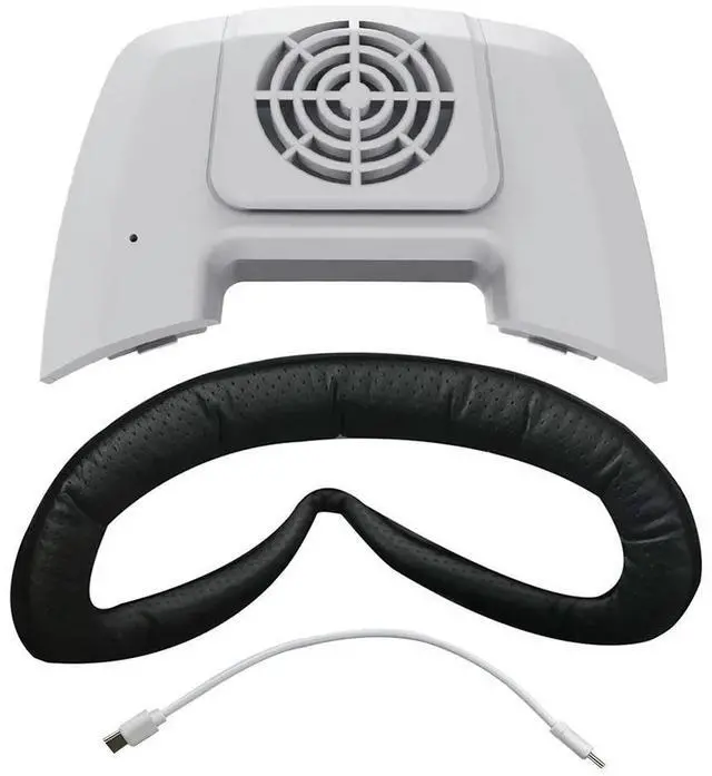 Alt view image 2 of 3 - Face Cover with Cooling Fan Replacement Face Pad Air Circulation Breathable Anti-Sweat Mask Face Cushion Pad for Quest 3S