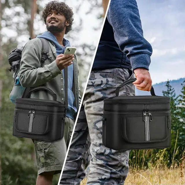 Alt view image 2 of 3 - Carrying Case for Ef Ecoflow River 2 Travel Bag Protective Case Waterproof Multiple Pockets with Shoulder Strap & Handle