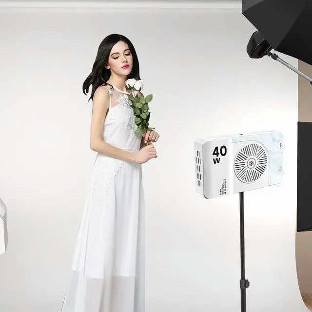 Alt view image 2 of 3 - 40W LED Camera Light 2800K-9000K Photography Lighting 4400mAh Rechargeable Portable Light Panel for Photography