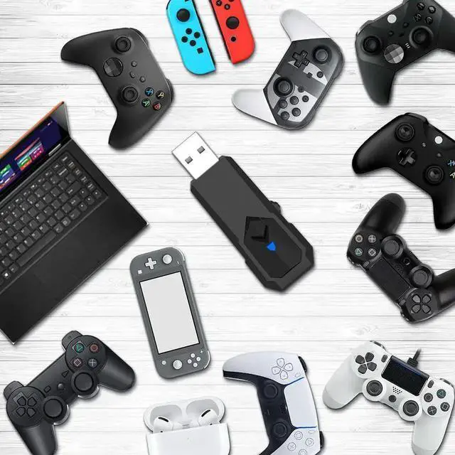 Alt view image 3 of 3 - USB Gamepad Converter Bluetooth-Compatible/Wired Wireless Converter Wireless Controller Converter for PS4/PS3/Switch/PC