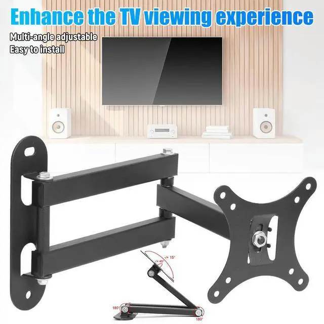 Alt view image 2 of 3 - Adjustable TV Wall Mount Bracket TV Frame Holder Stand Cold Rolled Steel Sheet Multi-function 17 to 32 inch LCD Monitor