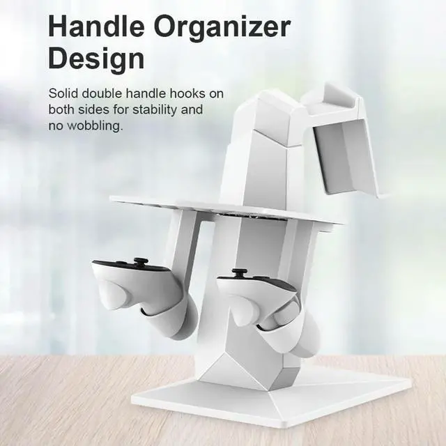 Alt view image 2 of 3 - VR Headset &Controller Stand Desktop Stable Virtual Reality Display Stand Non-slip Removable for Quest 3 VR Accessories