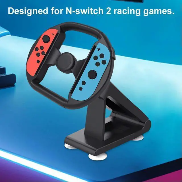 Alt view image 3 of 3 - Steering Wheel with 4 Suction Cups Racing Wheel Grip Gaming Steering Wheel for Nintendo Switch2 Joy-Con Accessories
