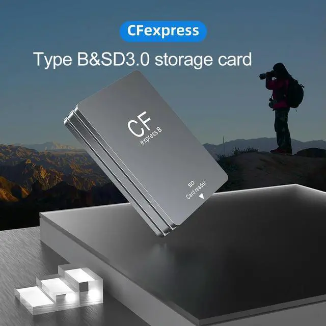 Alt view image 3 of 3 - 2 in 1 CFexpress Type B SD Card Reader CFexpress Reader Adapter USB 3.2 10Gbps Dual-Slot Support Android// OS for SLR
