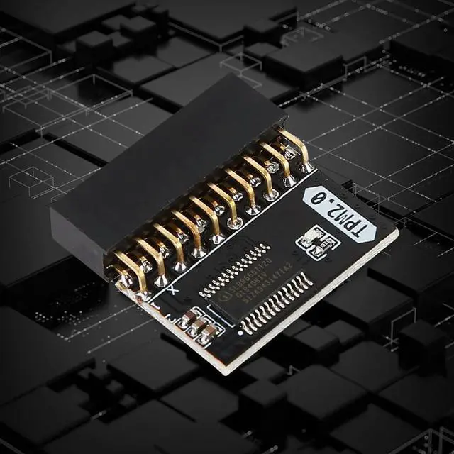 Alt view image 3 of 3 - TPM 2.0 20 Pin Motherboard Card Replacement Part Module Motherboard 20-1 Pin Encryption Security Module for WIN11 System
