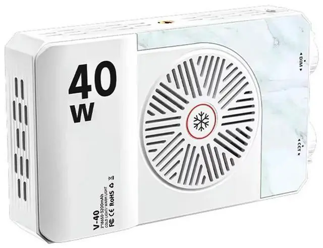 Alt view image 2 of 3 - 40W LED Camera Light 4400mAh Rechargeable Photography Lighting Portable Light Panel Video Light for Photography