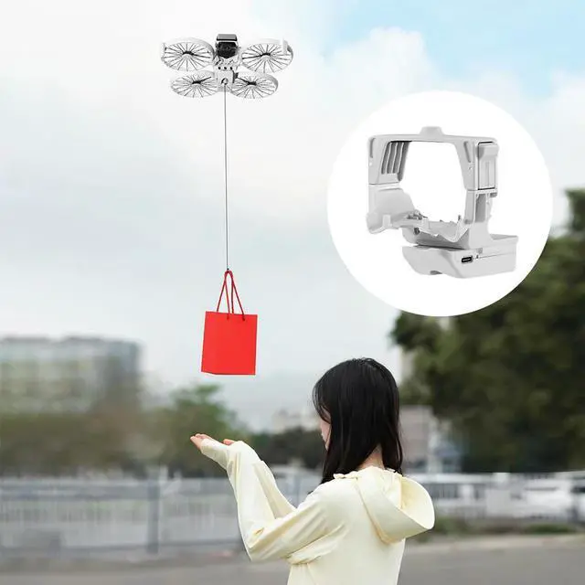 Alt view image 3 of 3 - For Flip Drone Airdrop Thrower System Air Dropper Device UAV Airdropper Delivery Dropper for Fishing and Casting Farther