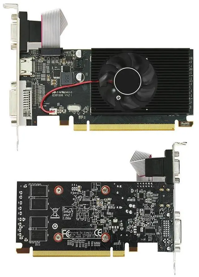 Alt view image 2 of 3 - R5 230 2G Computer Graphics Card 64bit Desktop Graphics Card PCI-E 2GB GDDR3 for Daily Office Web Browsing Games