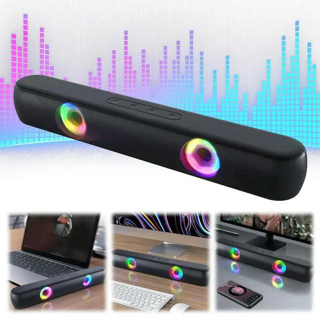 Alt view image 3 of 3 - BT5.0 High Bass Audio Speaker USB Charging Hi-Fi Gaming Speaker 1800mAh Wireless Soundbar Speaker for Outdoor Travel Picnic