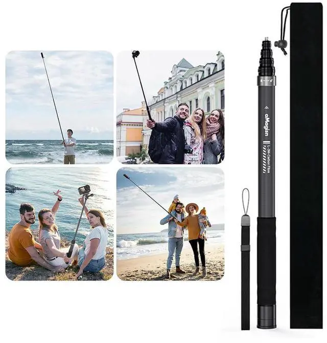 Alt view image 2 of 3 - 3M Invisible Selfie Stick Waterproof Carbon Fiber Extended Monopod Adjustable Extension Pole for X5/X4/Ace Pro 2 Access