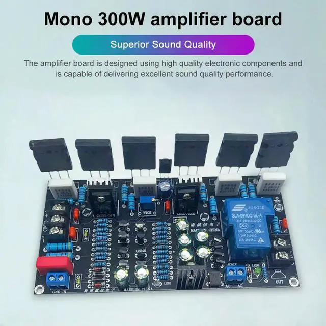 Alt view image 3 of 3 - Mono Voice Amplifier Module 1943+5200 Mono Power Amplifier Board Module with Speaker Protection for Speaker Electronic DIY Kit