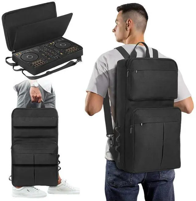 Main image of DJ Backpack for Pioneer DDJ-400 DDJ-FLX4/Roland DJ-202 DJ Mixer Case Carrying Case Portable Bag Shockproof Anti-scratch
