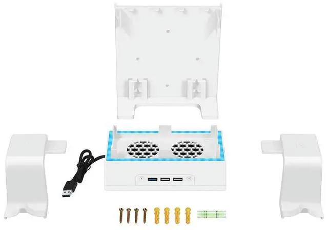 Alt view image 3 of 3 - Vertical Stand Cooling Fan Base Game Handle Rack Dock Mount Supporter Cooling Base 7 Lighting Modes for XBOX Series S