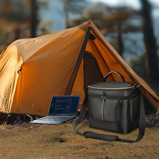 Alt view image 3 of 3 - Carrying Case for Jackery Explorer 1000 V2 Portable Power Station Bag Travel Bag Anti-drop with Shoulder Strap & Handle