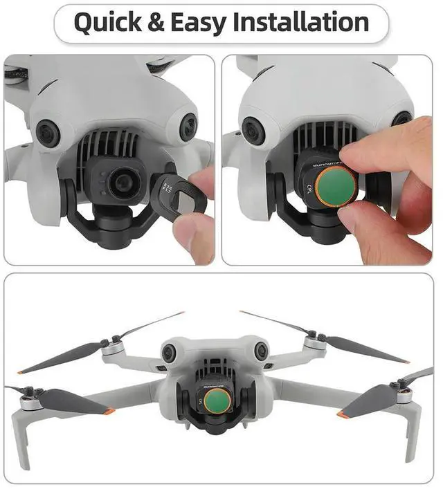 Alt view image 3 of 3 - Camera Lenses Filters Avoid Overexposure Camera Lens Filters Kit Reduce Reflection Pilotless Aircraft Lens Filter for Mini 4 Pro