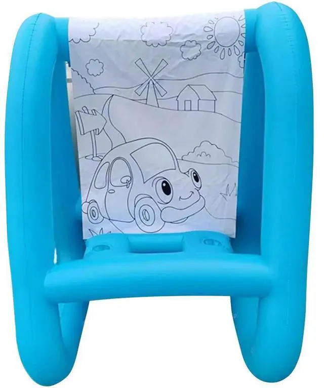 Alt view image 2 of 3 - Outdoor Inflatable Easel PVC Washable Creative Coloring Drawing and Painting Art Easel Drawing Board Paint & Play Backyard Easel