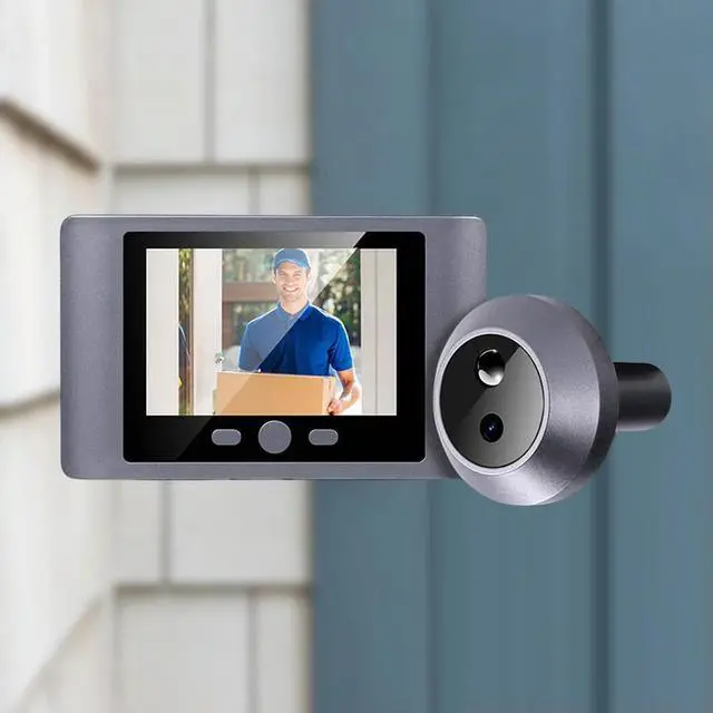 Alt view image 3 of 3 - Mini Peephole Wireless Door Viewer Camera IR Night Vision Front Door Peephole Camera 2.8 Inch Digital Peephole Eye Viewer