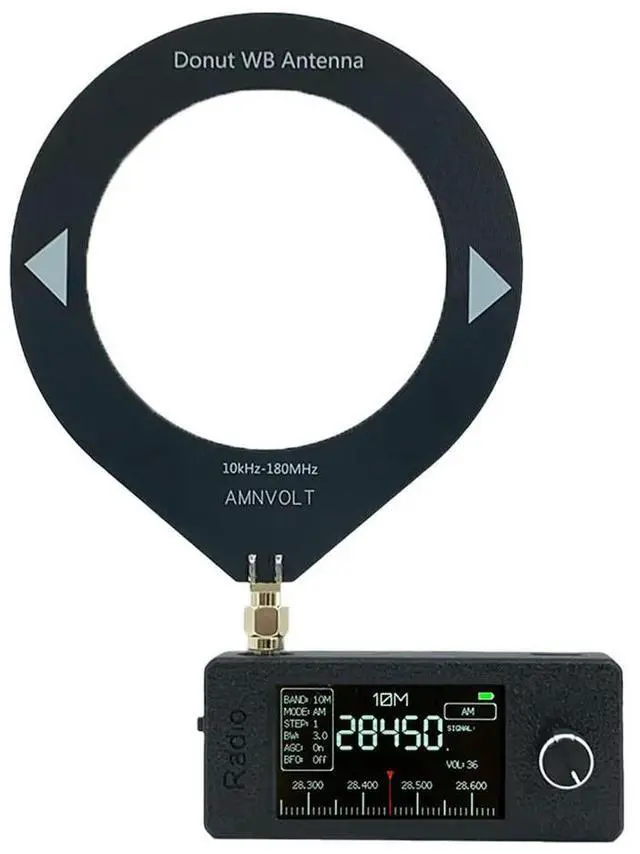 Alt view image 2 of 3 - SI4732 0.5-108mhz Pocket Mini Radio LSB USB AM FM FM/AM Radio 1.9inch IPS Screen HF SW MW VHF Radio with Ring Antenna